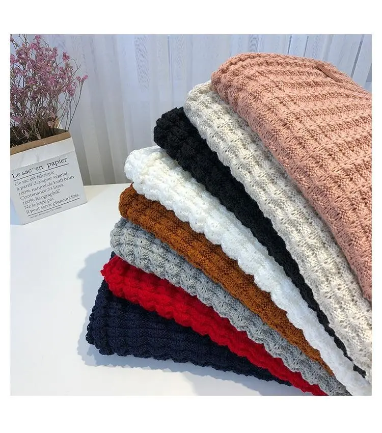 New Winter Knitted Scarf Fashion Women Warm Pashmina  Thickened Wool Scarf