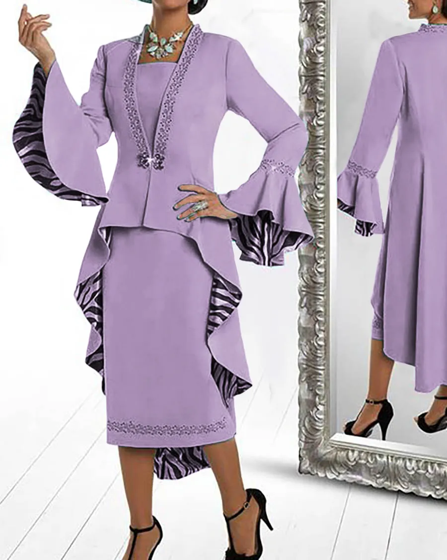 Versatile Elegant Print Women's Dress