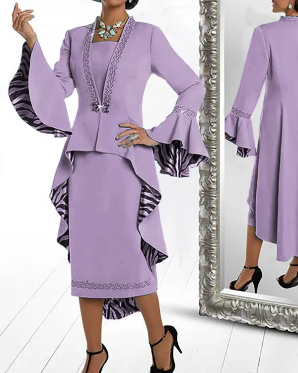 Versatile Elegant Print Women's Dress