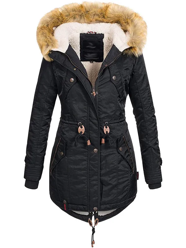 Warm Ladies Winter Jacket Teddy Fur Winter Coat Parka