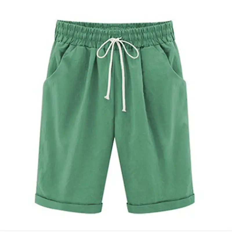 WOMEN'S FASHION ELASTIC WAISTBAND PLUS SIZE LOOSE SHORTS