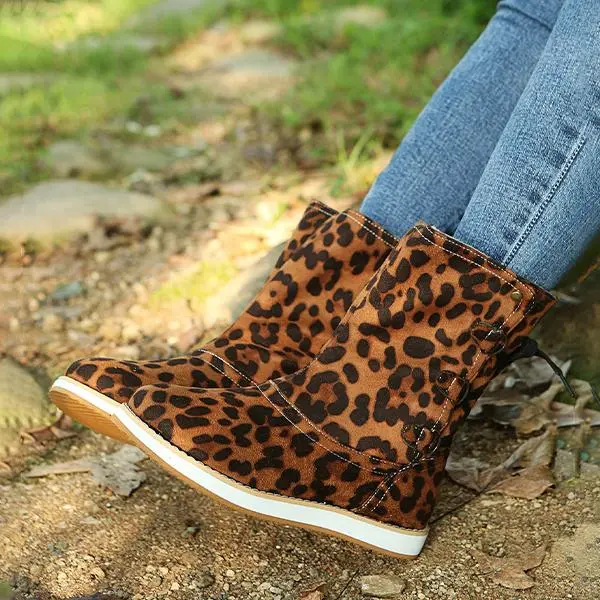 Women's Casual Lace-Up Flat Mid-Cut Snow Boots 10419158S