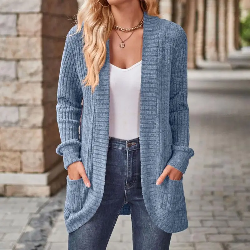 Women's Lightweight Long Open-Front Cardigan
