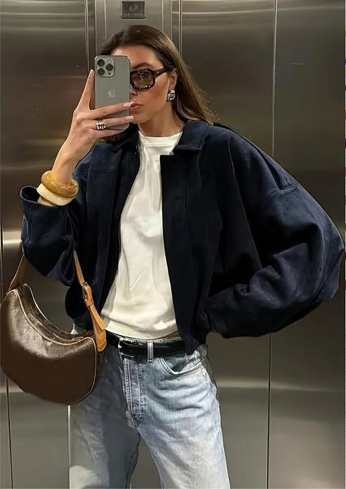 Women's Casual Loose Military Short Coat (Spring/Autumn, Army Color, Daily Wear)