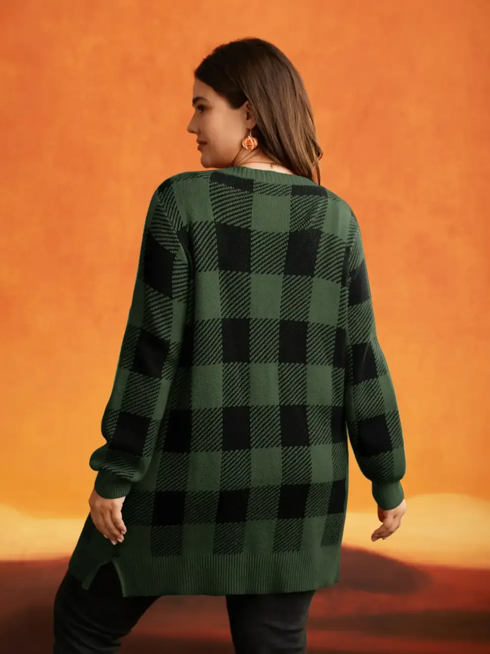 Supersoft Essentials Halloween Plaid Open Cardigan