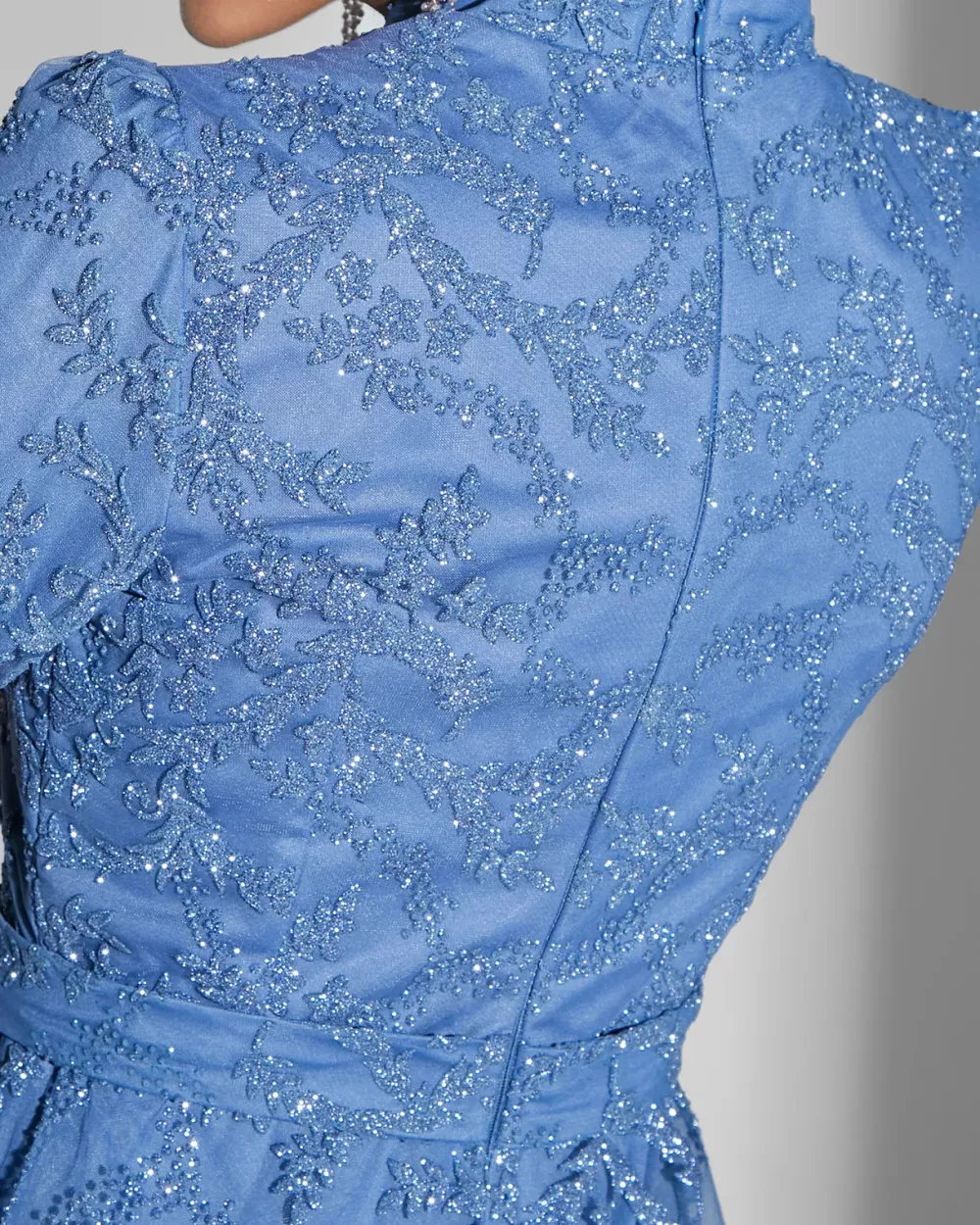 Shimmer Lace Long Sleeves Dress