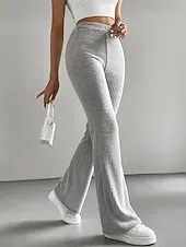 Women's Pants Trousers Leggings Cozy Leggings Casual Workout Full Length High Waist Plain Elastic Waist Breathability Breathable Stretchy Vacation Street Daily Wear Black Green Light Grey Coffee