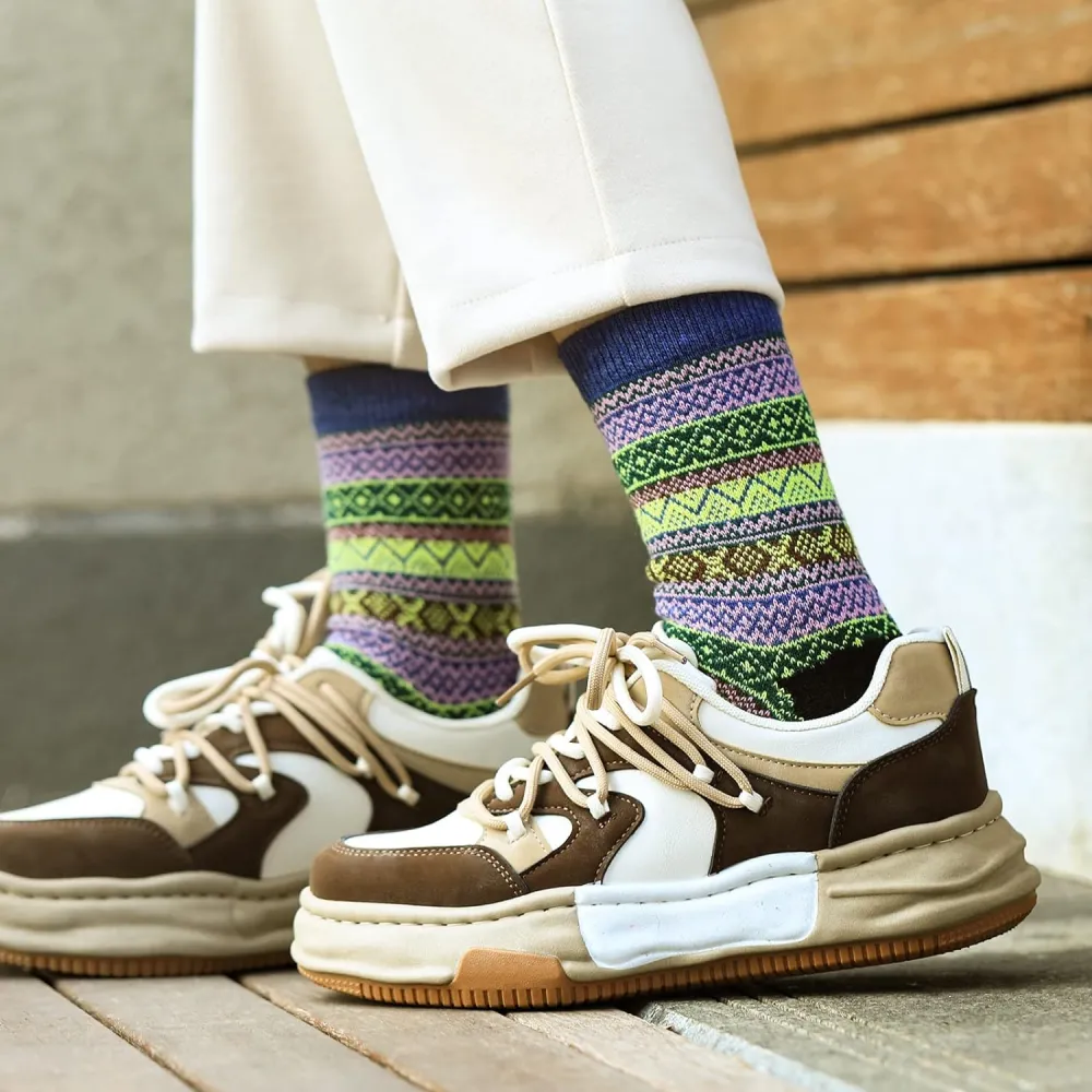 Clothirily Wool Socks- Thick Soft Wool Socks for Women, Vintage Warm Womens Wool Socks, Winter Warm Boot Socks for Women Men