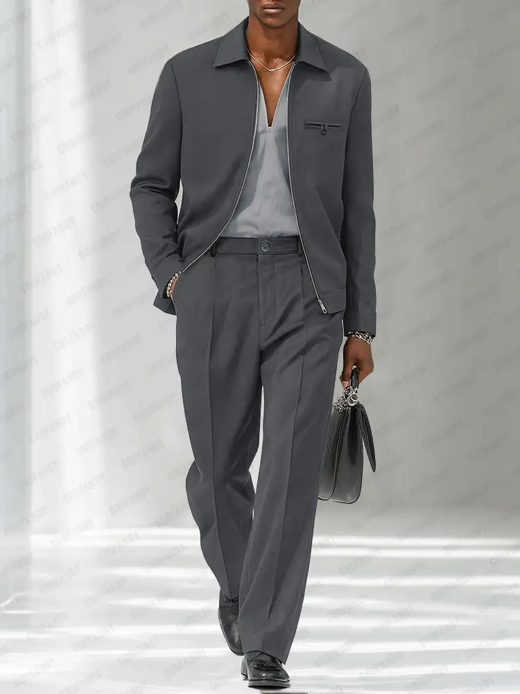 Modern Fashion Thin Jacket Pants Set