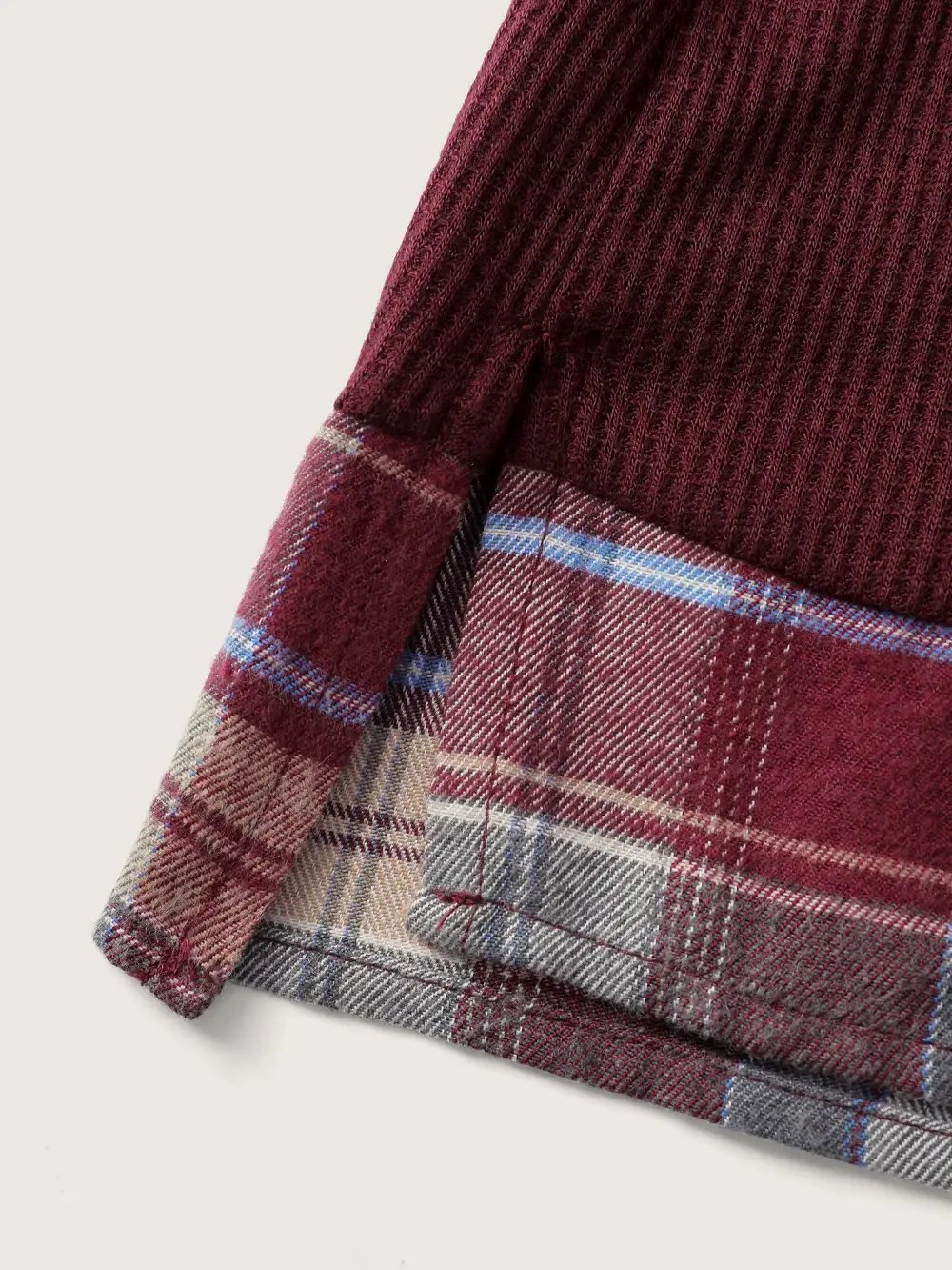 Plaid Star Applique Embroidery Hoodie