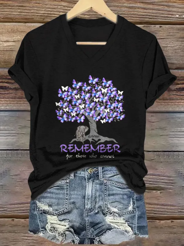 Women'S  Remember For Those Who Cannot V-Neck T-Shirt