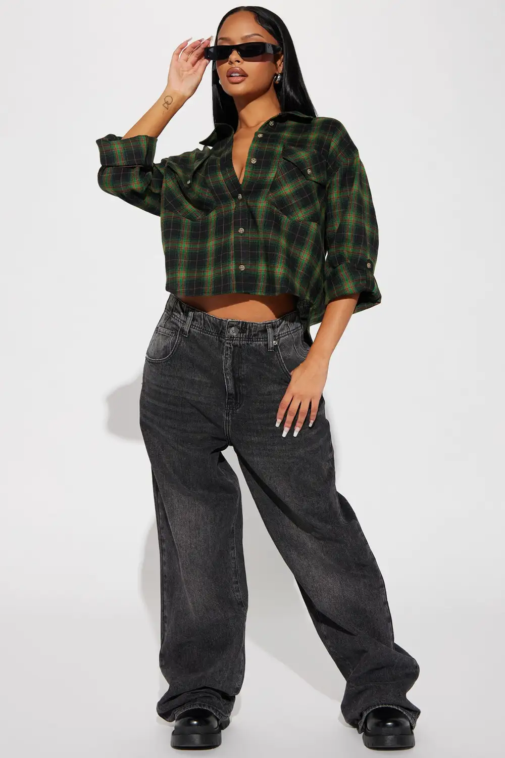 Elliot Plaid Shirt - Green/combo