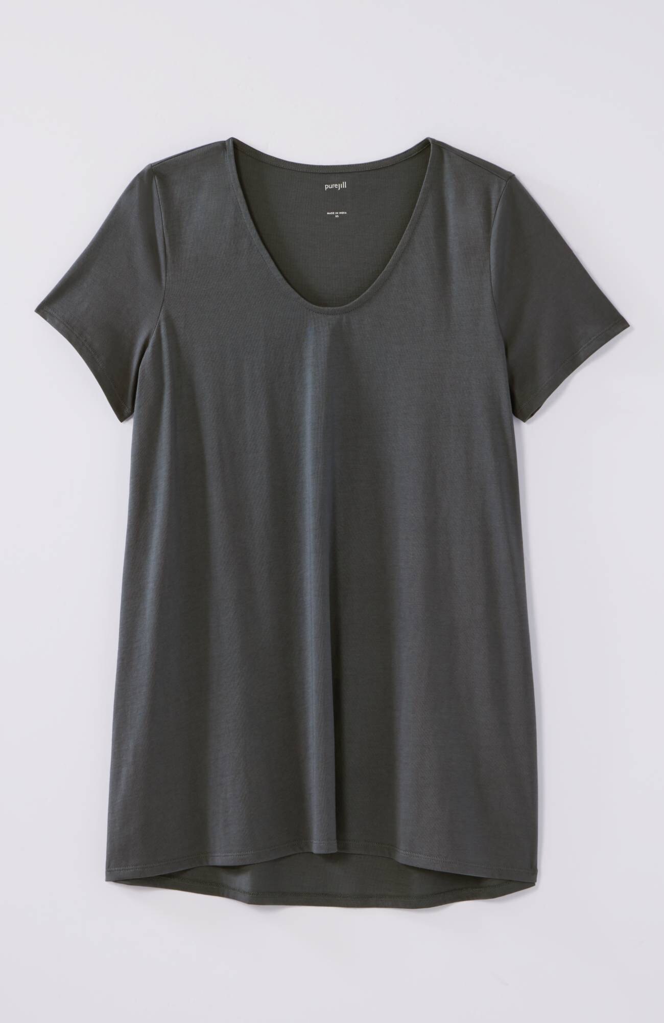 pure jill side-slit elliptical tee