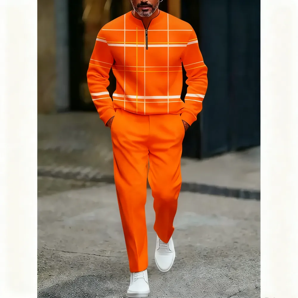 Men's 2-piece lightweight business casual sportswear