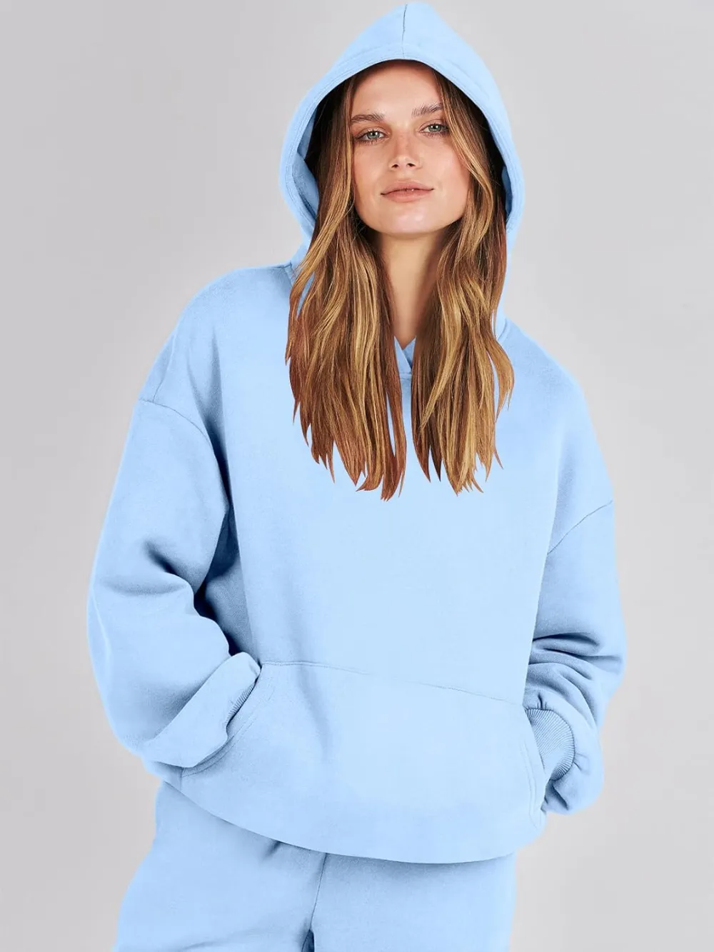 (Clearance Sale $1.99⚡) 2024 Women's Fall Oversized Casual Hoodie Two Piece Sweatshirt Jogging Pants Sweatshirt Set