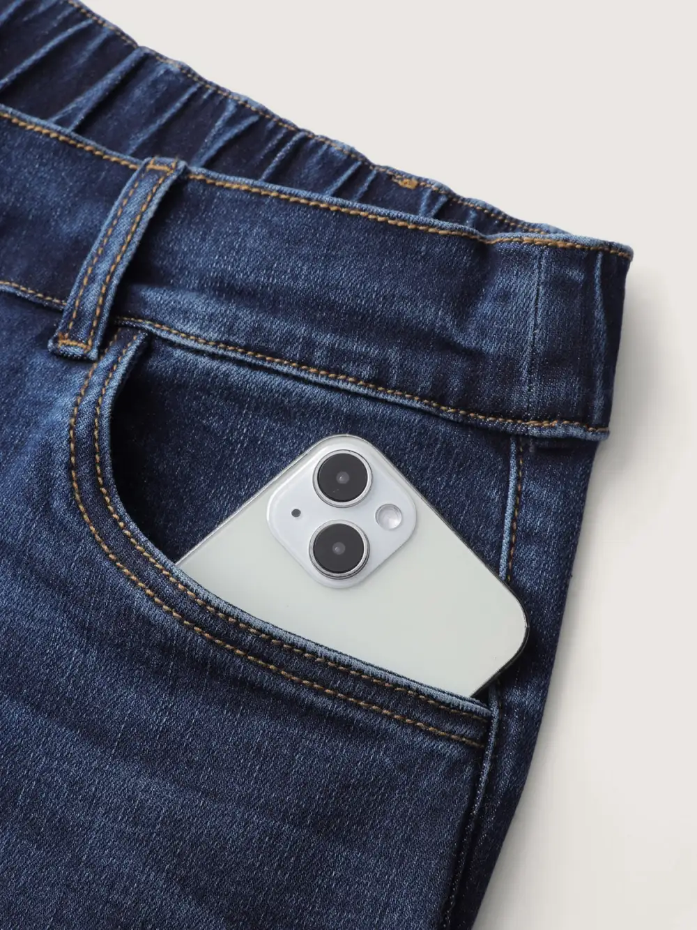 Stretchy Drawstring Cuffed Jogger Jeans