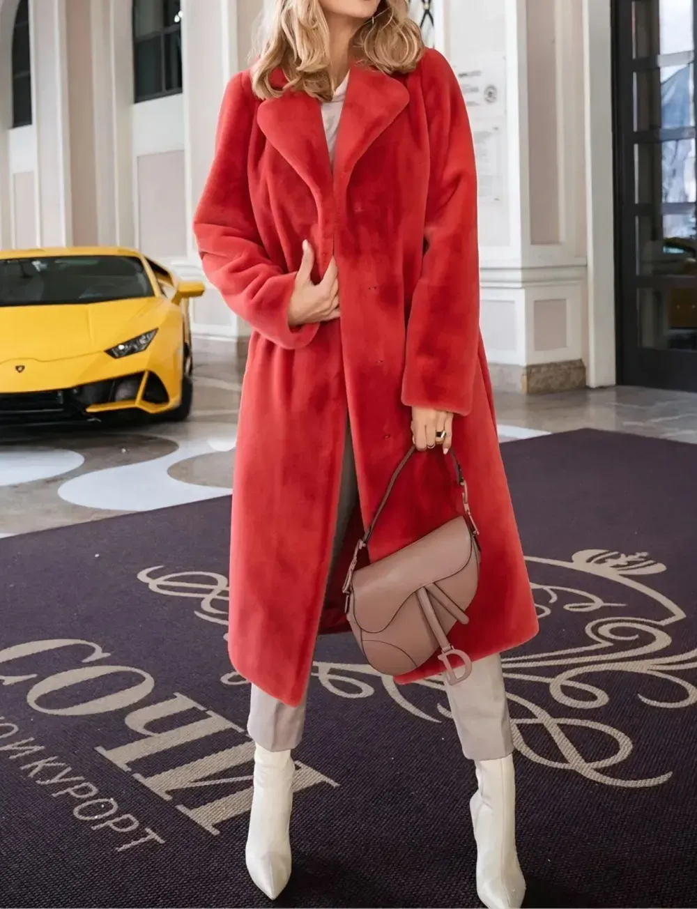 Chic Plush Wrap Coat
