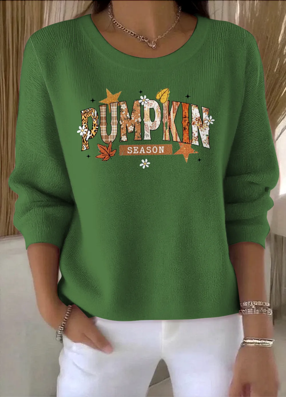 Regular Fit Casual Cotton Crew Neck Sweater