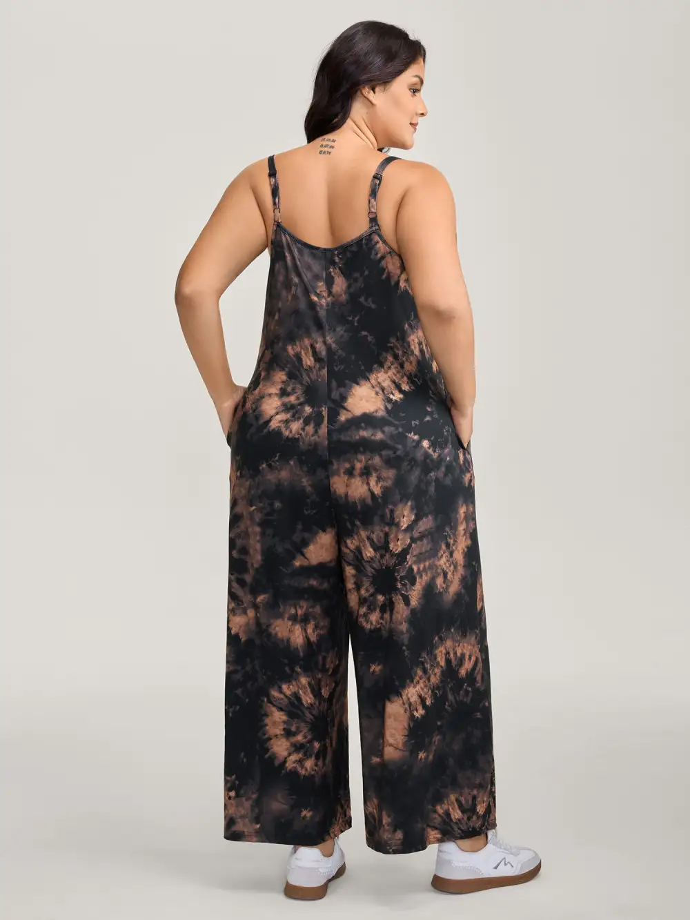 Irregular Tie-Dye Stretchy Cami Jumpsuit