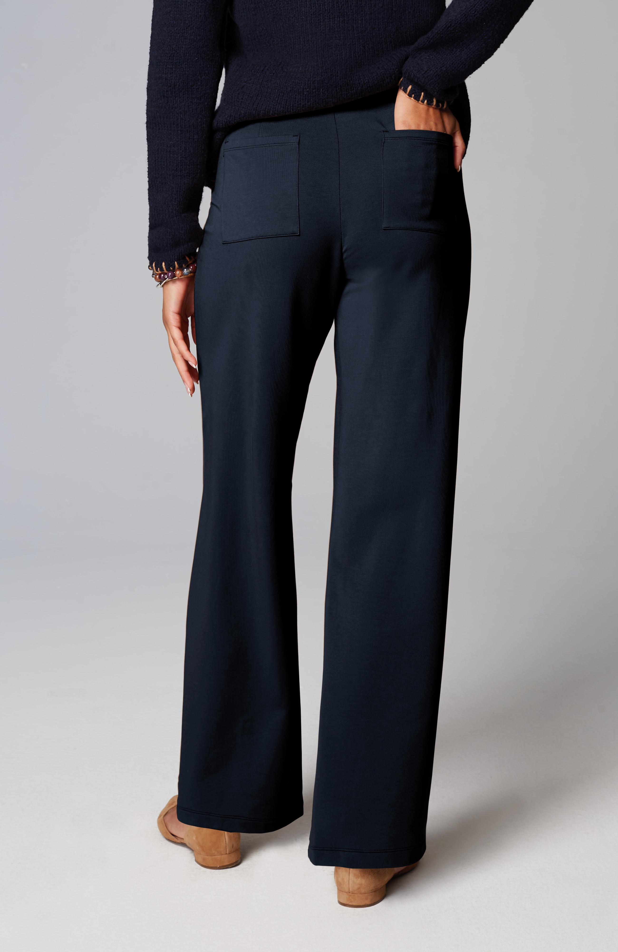 Pure Jill Affinity Pull-On Wide-Leg Pants