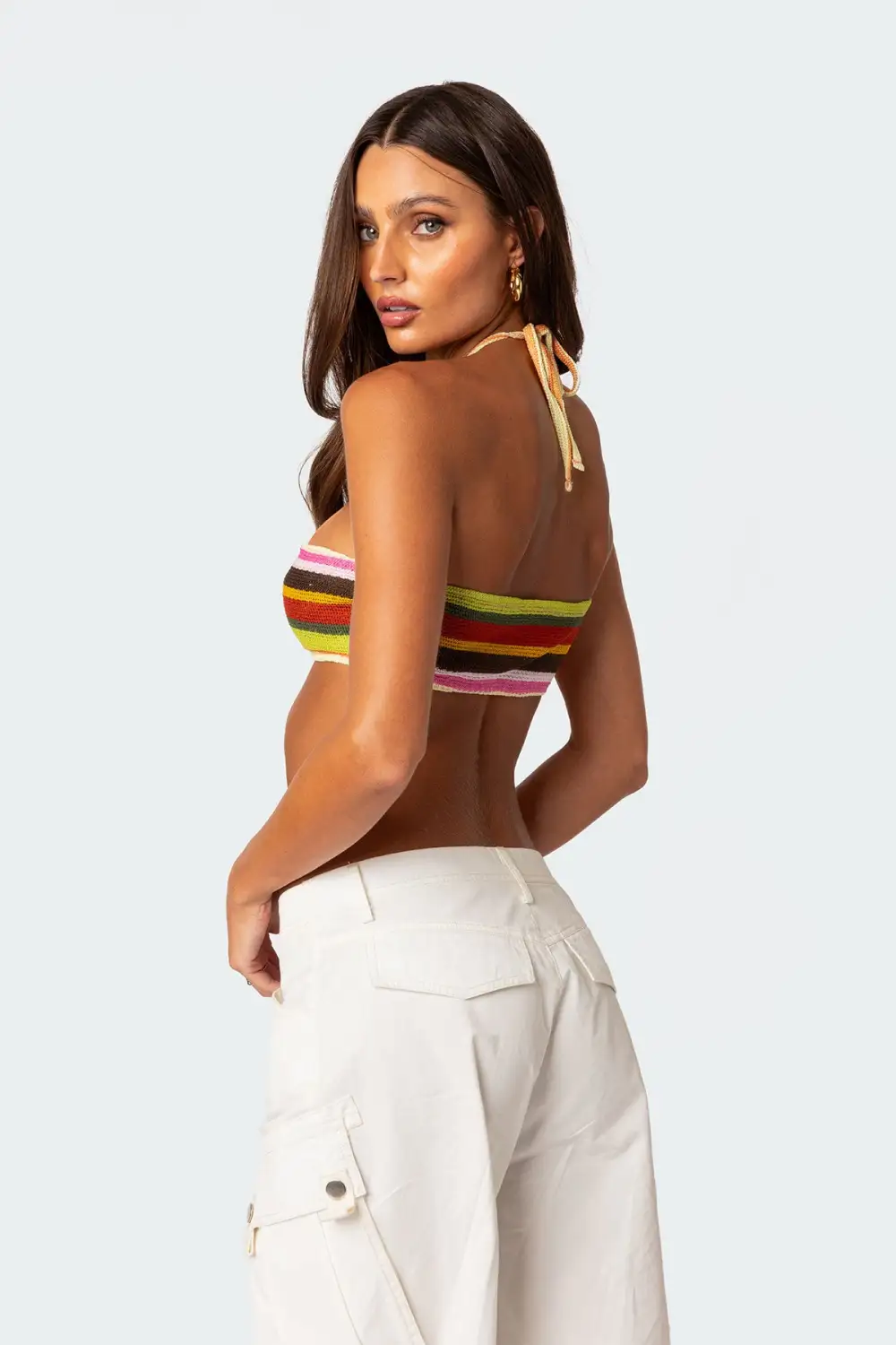 Rainbow Knit Bra Top