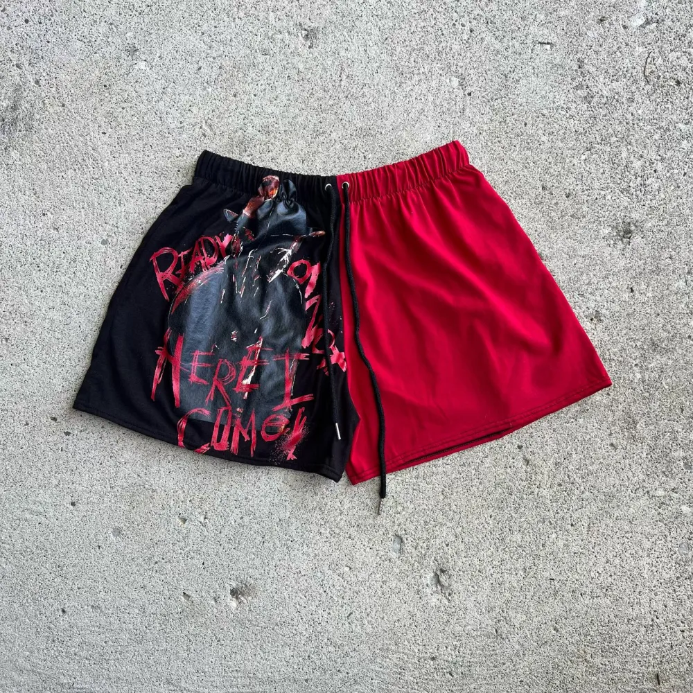 Red shorts printing how perfect and cozy piece for your Halloween day
