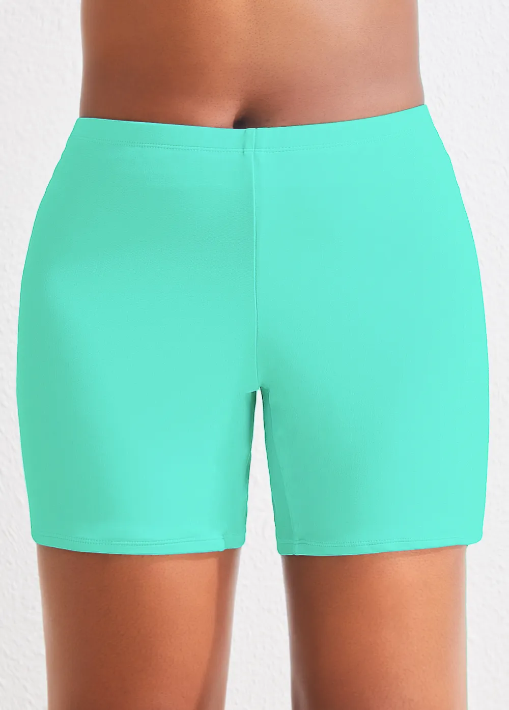 Plus Size Black High Waisted Swimwear Shorts