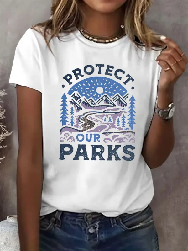 Protect Our Parks Hand-Drawn Comfort Colors T-Shirt