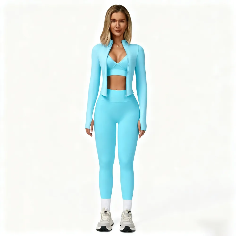Women's Breathable 3-Piece Gym Tracksuit