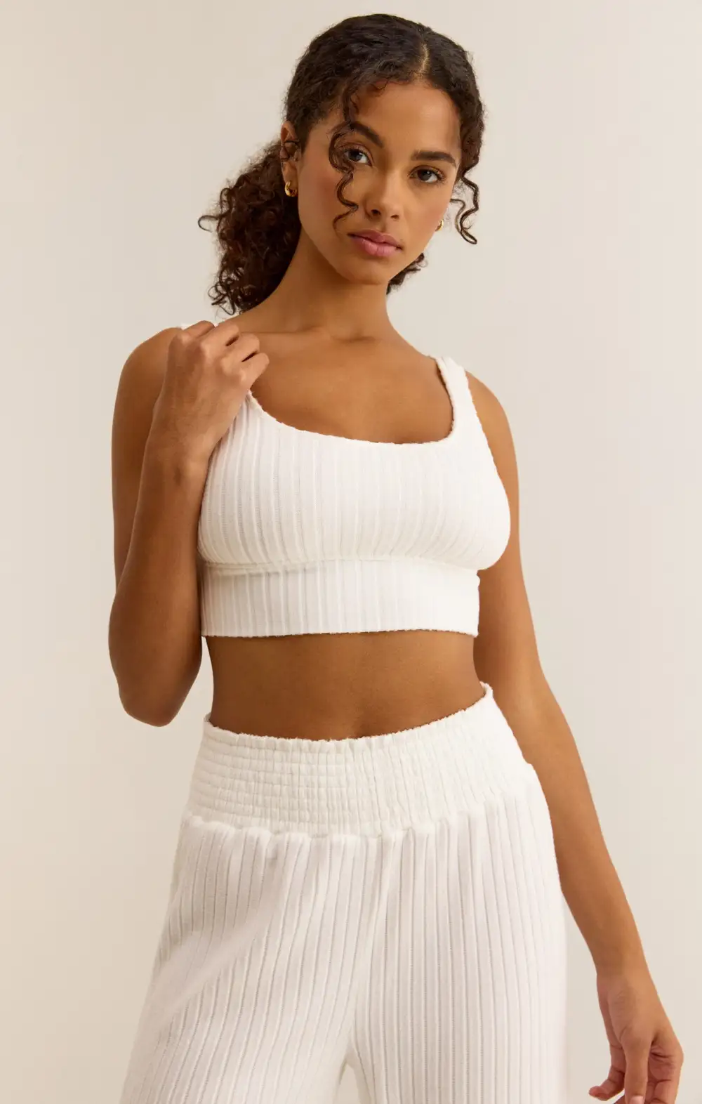 Zoe Silky Rib Tank Bra