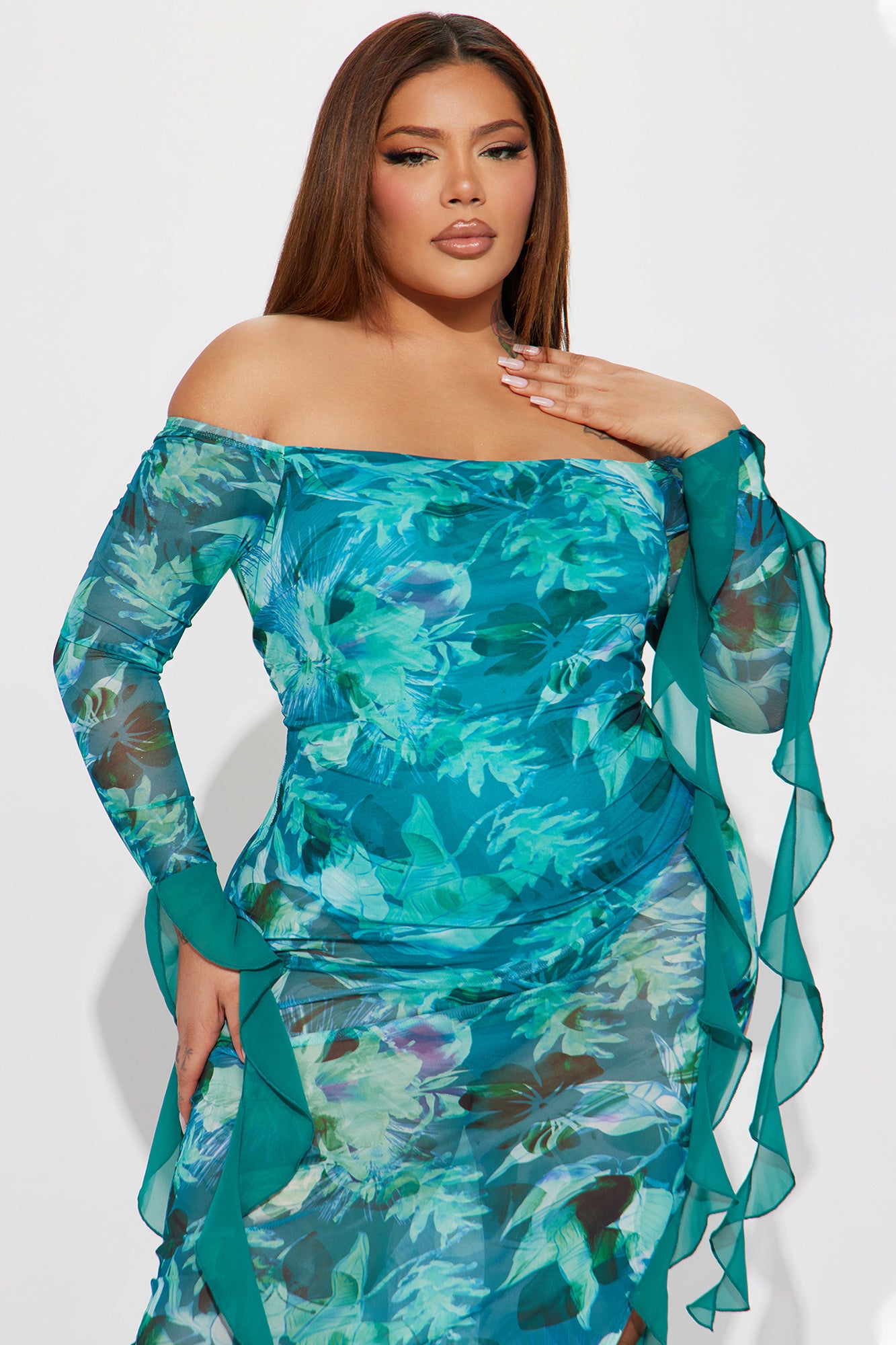 Tattiana Maxi Dress - Blue/combo