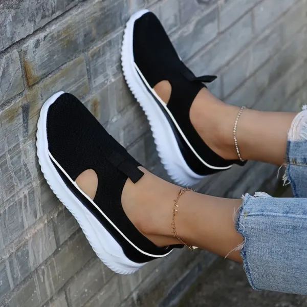 Women Slip on Mesh Knit Flat Loafers Breathable Walking Shoes