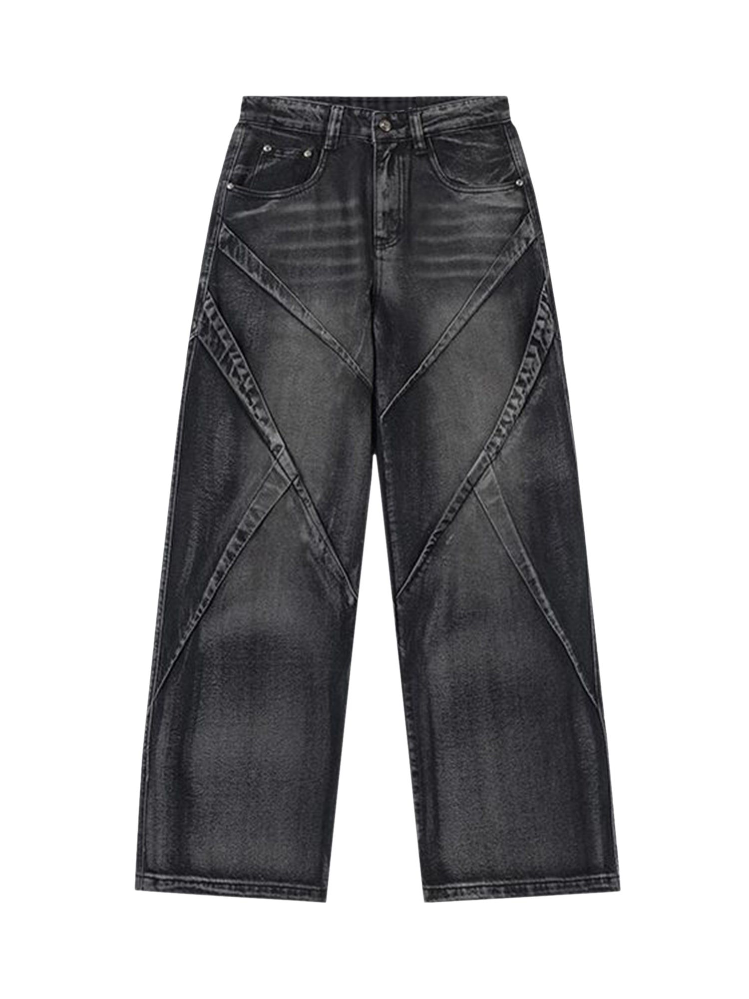 Beautiful Niche Design Multi-pleat Retro Jeans