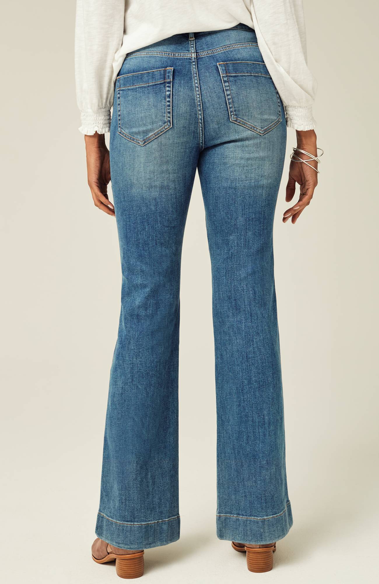 high-rise flare jeans