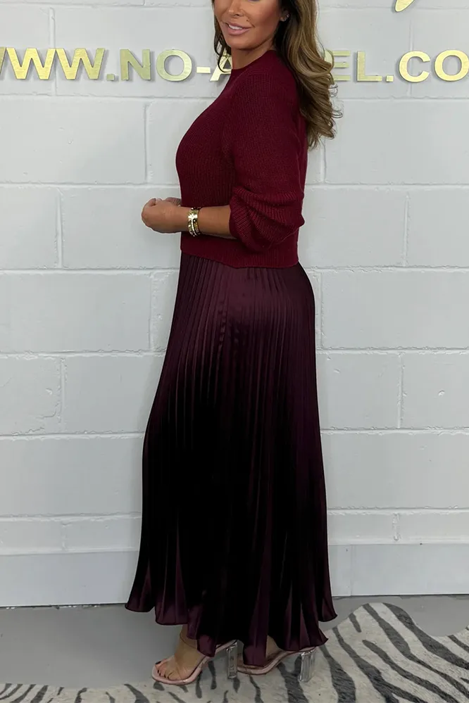 Long Sleeve Jumper & Pleated Bottom Dress