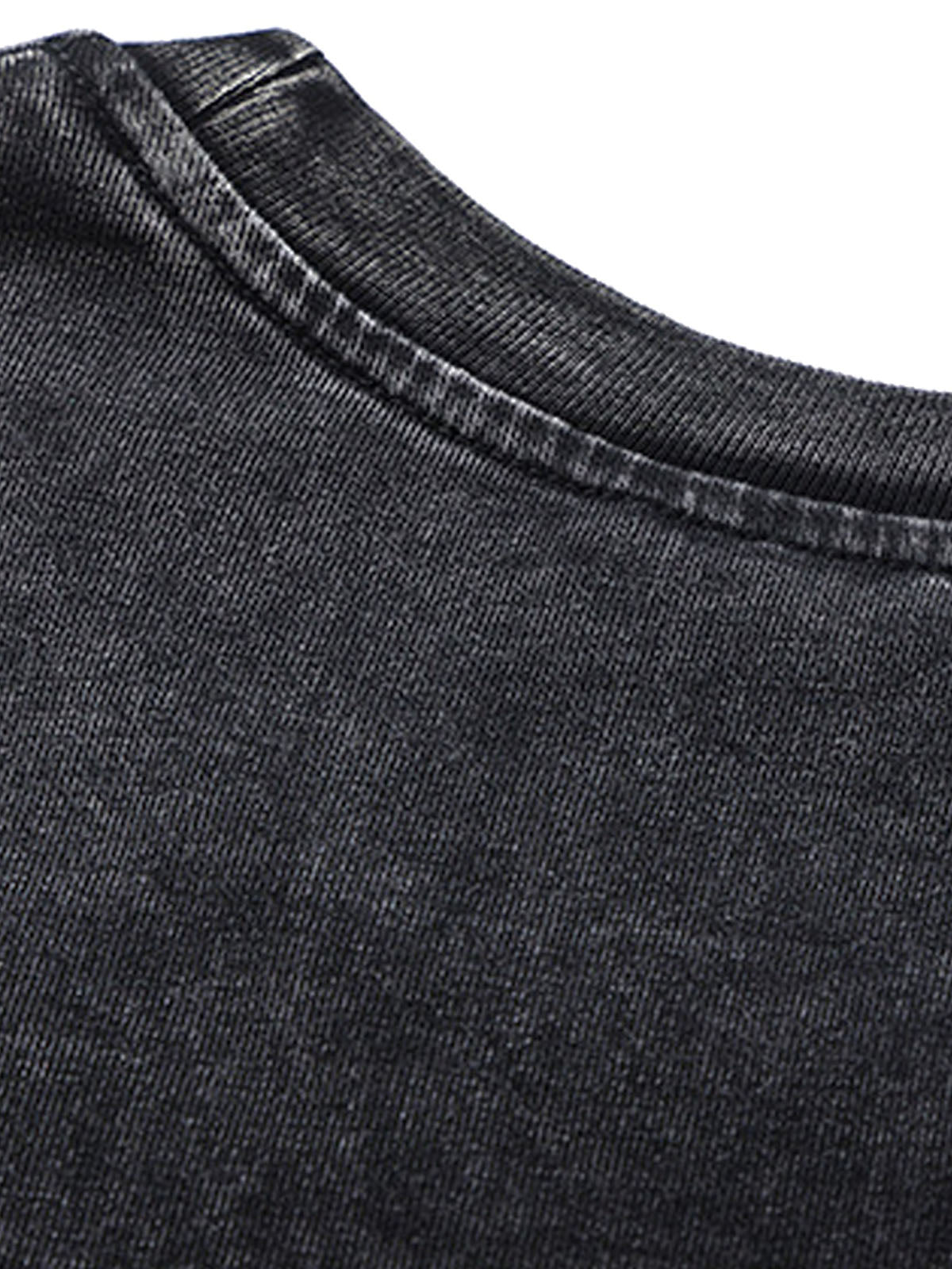 Split Raw Edge Short Sleeve T-shirt - 2159