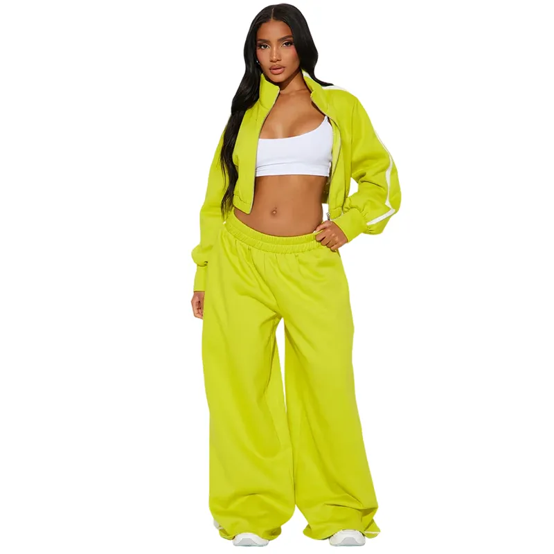 Women's loose-fitting wool lining suit