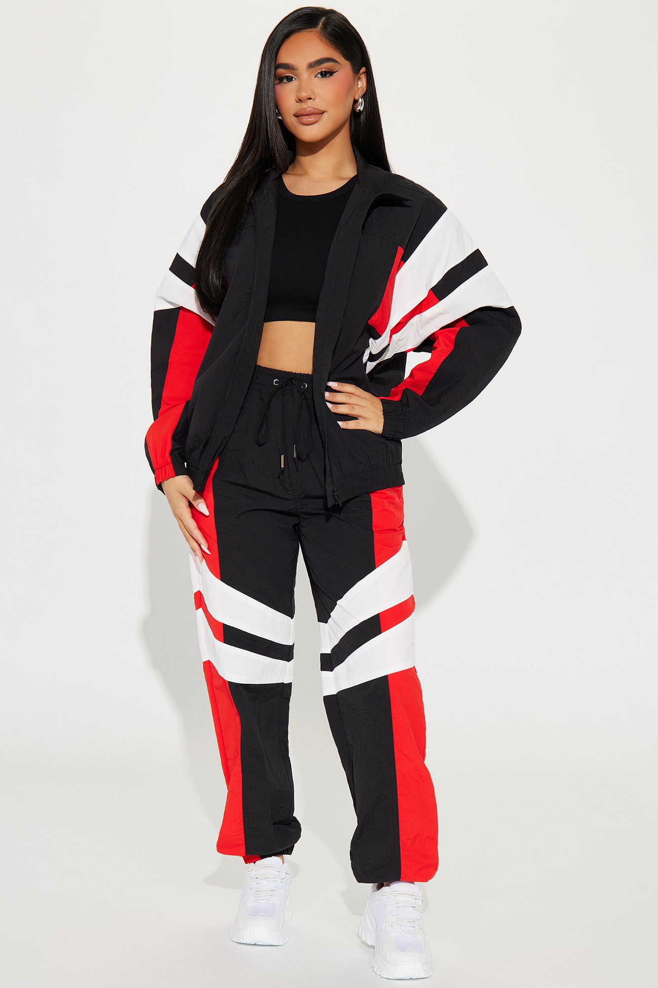 Berkley Windbreaker Pant Set - Black/combo