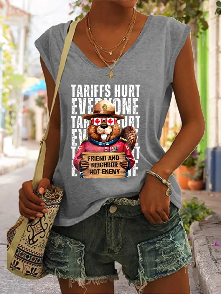 Women's Friend And Neighbor Not Enemy V-neck Vest