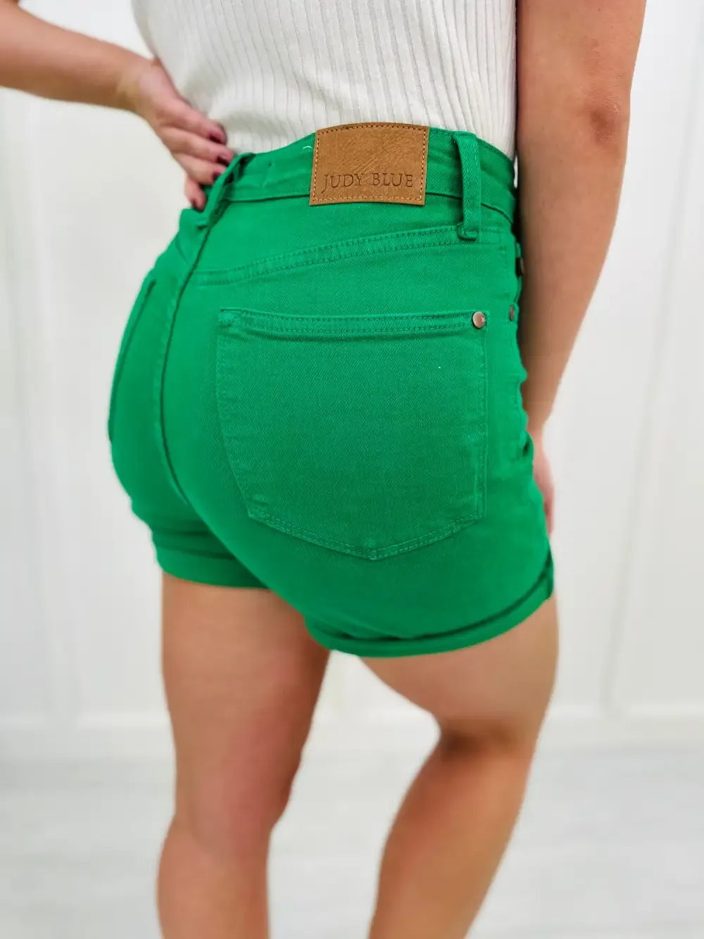 Judy Blue Sunshine and Rainbows Tummy Control Shorts -Multiple Colors in Reg/Curvy