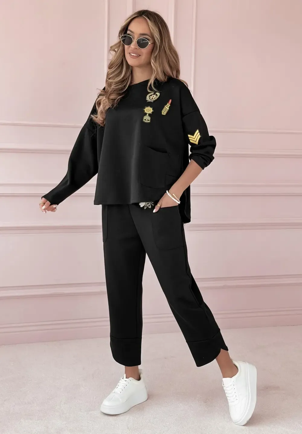 Tracksuit with patches From My Own Pink/Black