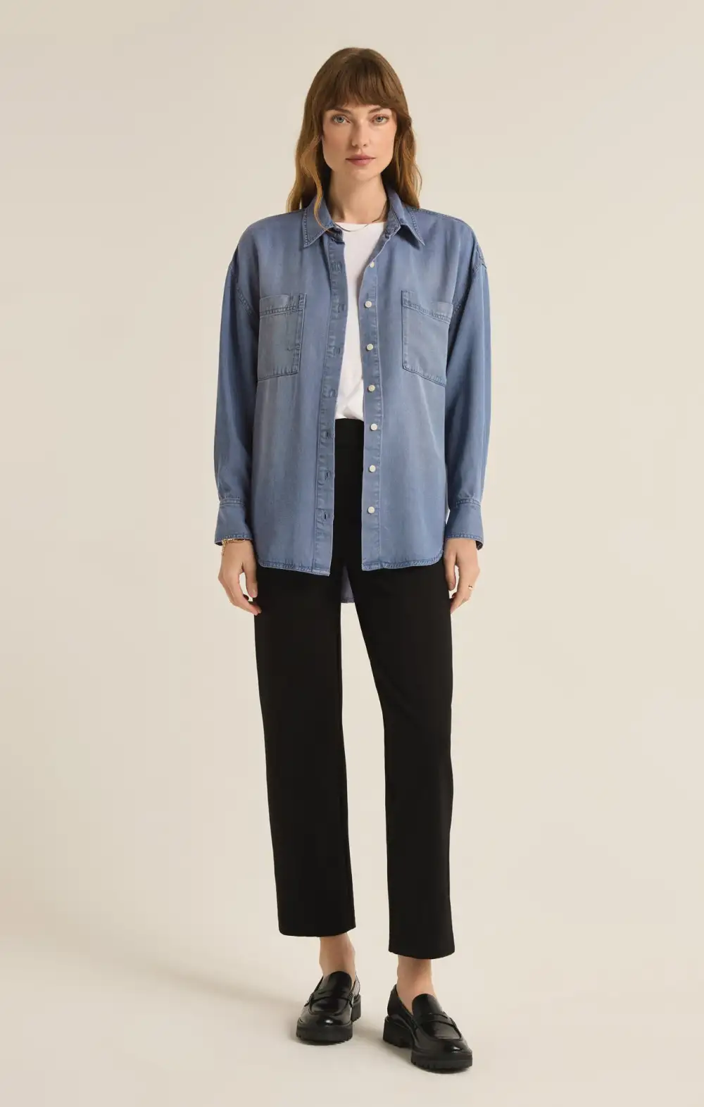 Colbie Chambray Top