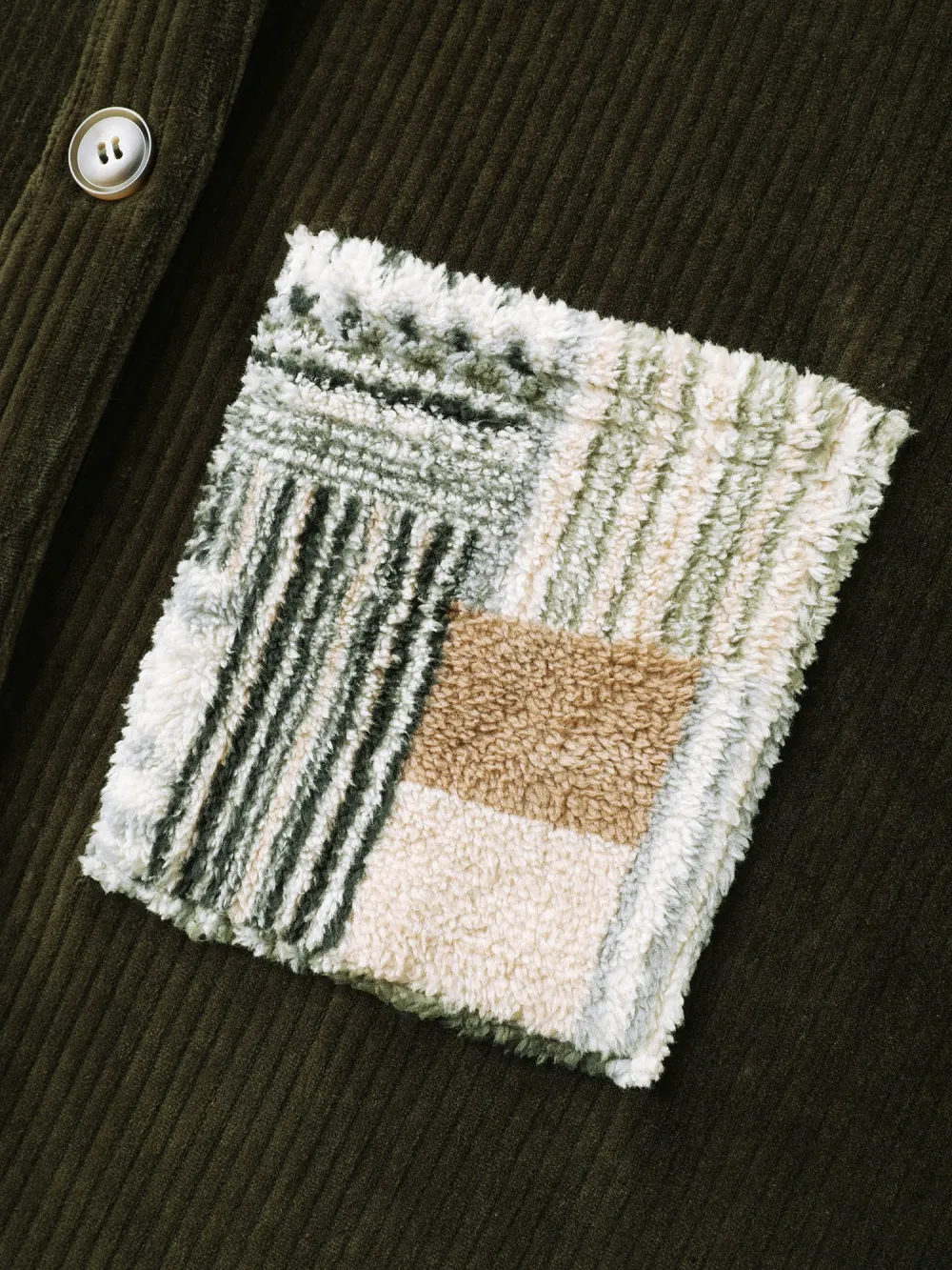 Boho Patchwork Button-Down Jacket