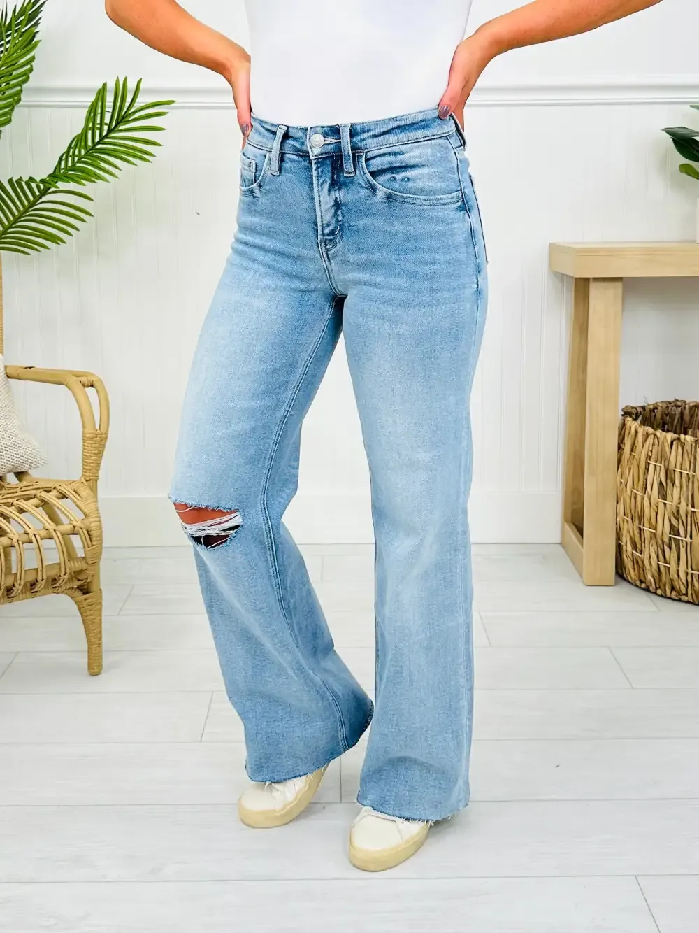 The Bee's Knees Tummy Control Wide Leg Jeans