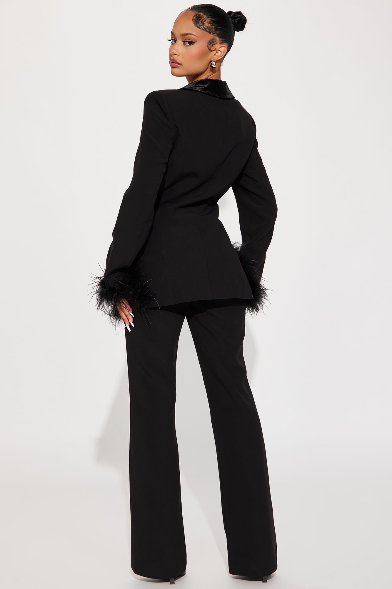 Classy Night Blazer Set - Black
