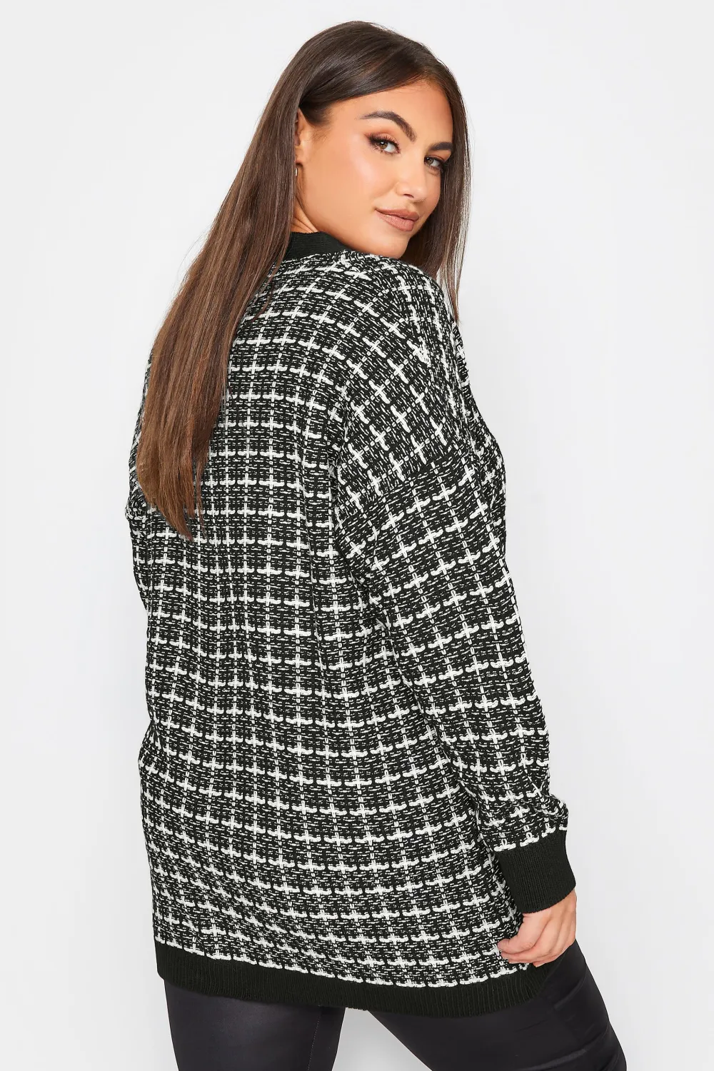 YOURS Curve Black Boucle Cardigan