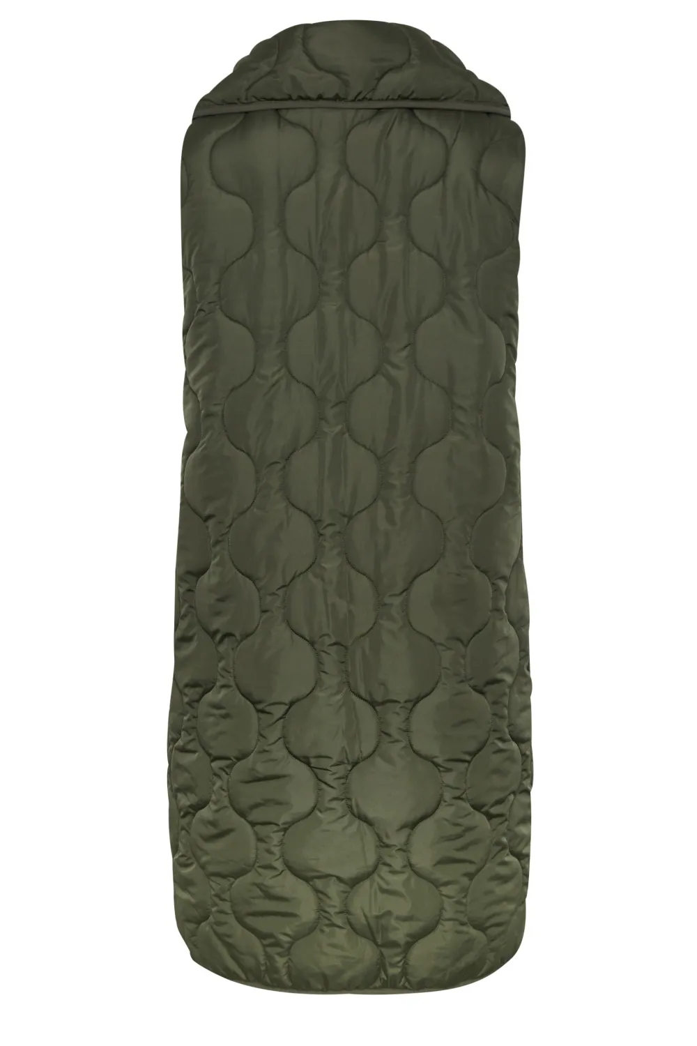 YOURS Curve Black Funnel Neck Quilted Longline Gilet