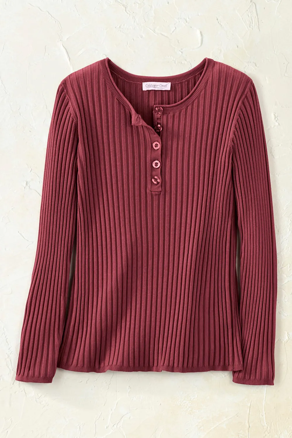 Ribbed Henley Sweater