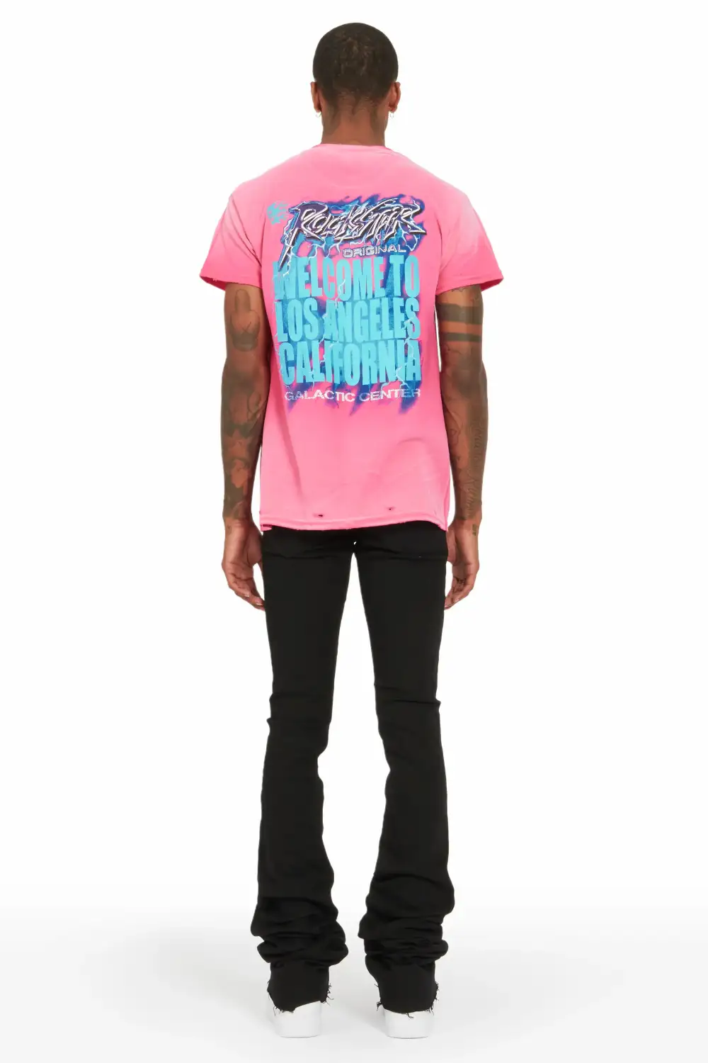 Aali Black Super Stacked Flare Jean