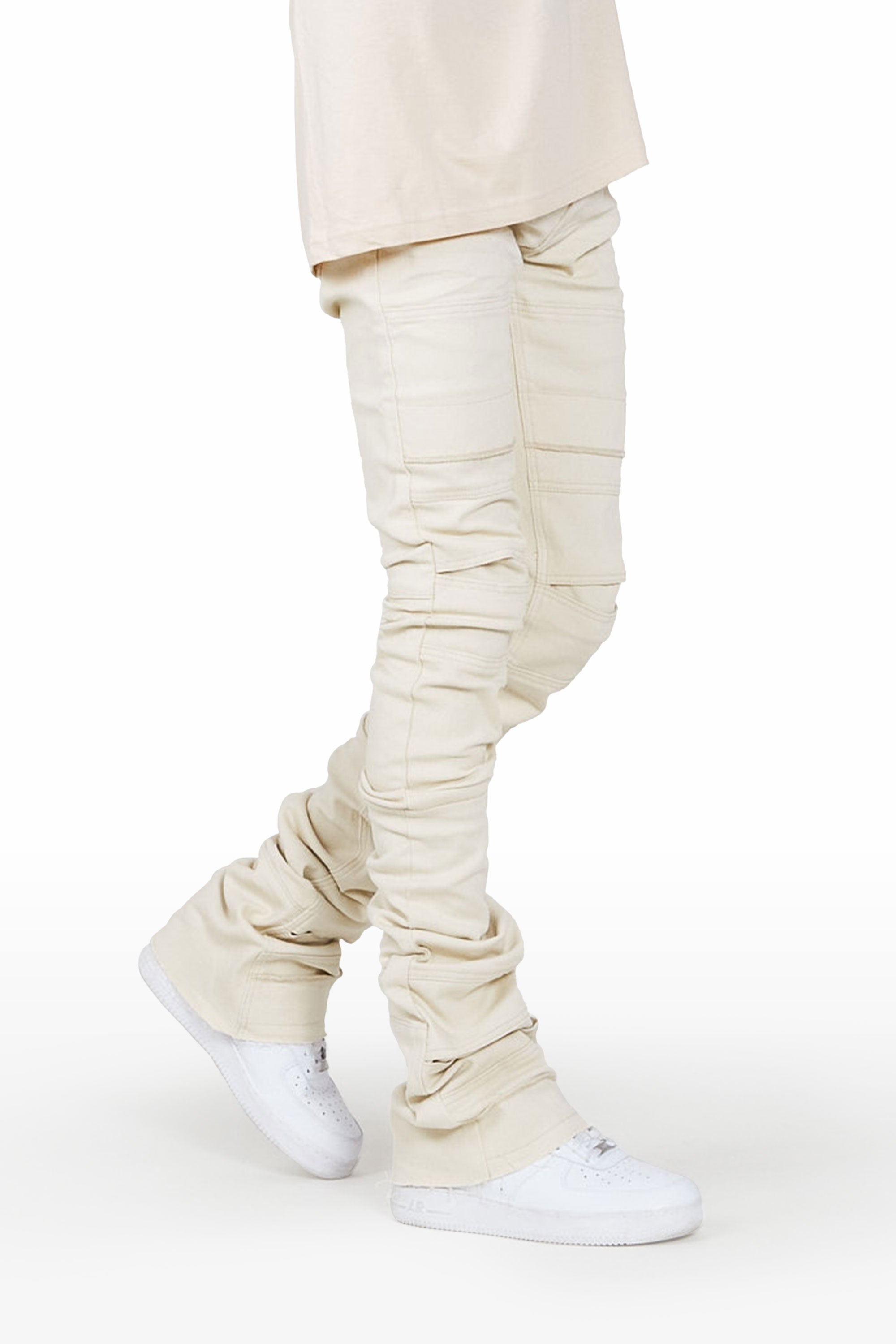 Cedar Sand Super Stacked Flare Jean
